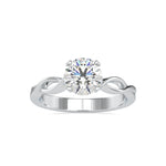 Load image into Gallery viewer, 0.70cts. Solitaire Platinum Twisted Shank Engagement Ring JL PT 0137
