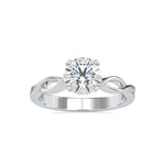 Load image into Gallery viewer, 0.70cts. Solitaire Platinum Twisted Shank Engagement Ring JL PT 0137   Jewelove.US
