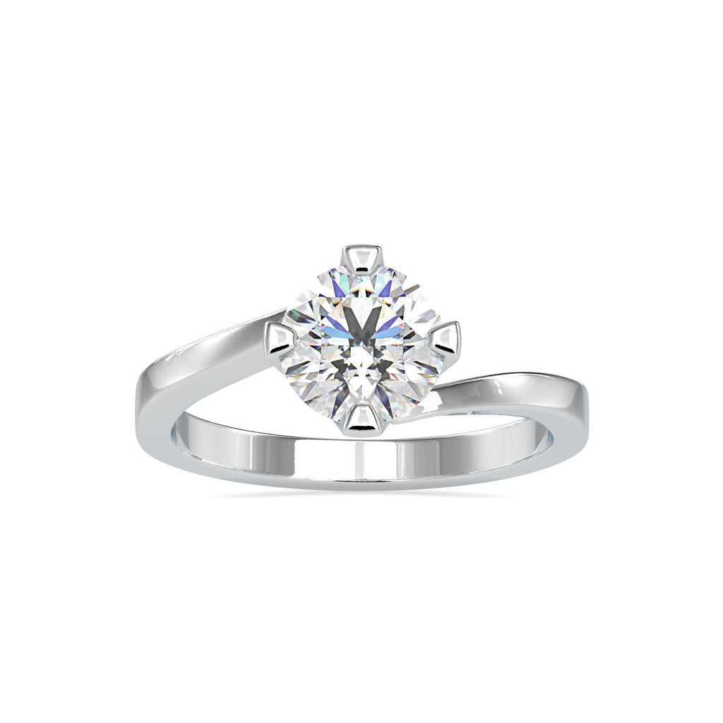 0.50cts. Solitaire Platinum Engagement Ring JL PT 0144   Jewelove.US