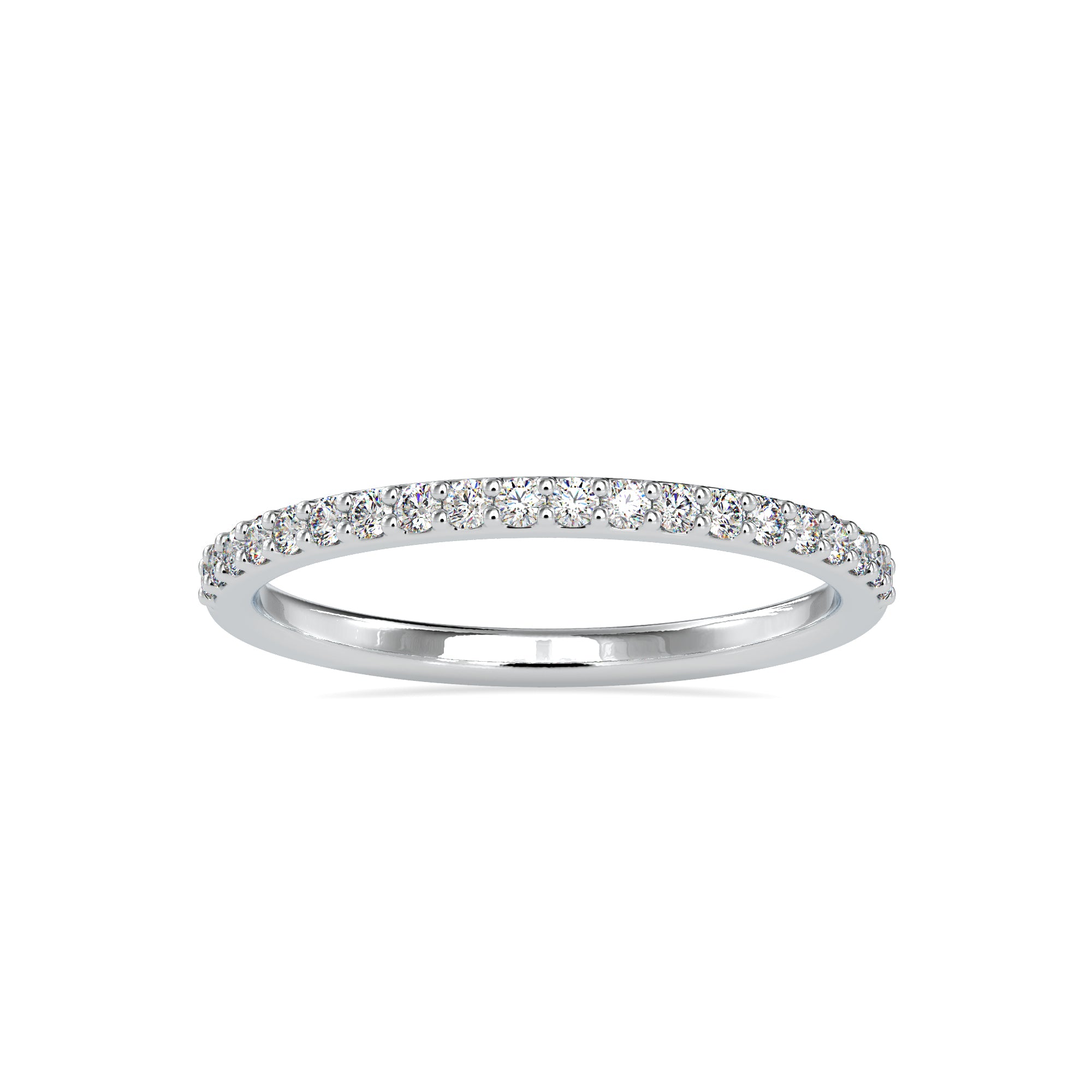 Designer Platinum Diamond Half Eternity Engagement Ring JL PT 0146