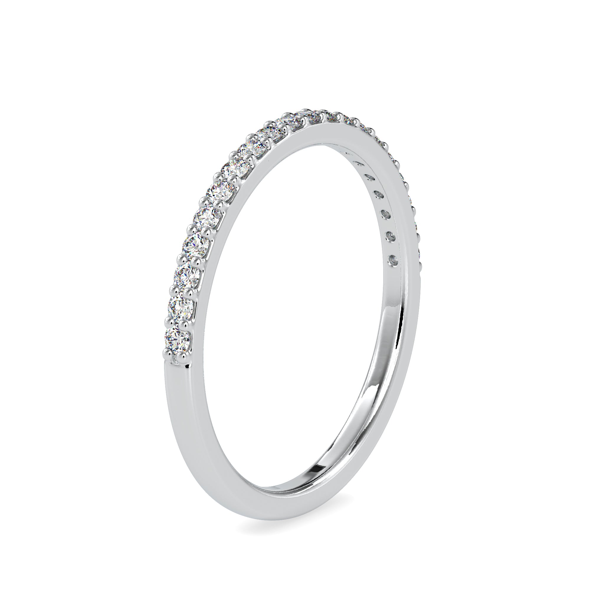 Designer Platinum Diamond Half Eternity Engagement Ring JL PT 0146