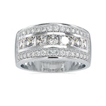Load image into Gallery viewer, Designer Platinum Ring with Princess Cut &amp; Round Brilliant Cut Diamond  for Women JL PT 0147   Jewelove.US
