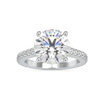 Load image into Gallery viewer, 0.70 cts. Solitaire Platinum Diamond Shank Engagement Ring JL PT 0159   Jewelove.US
