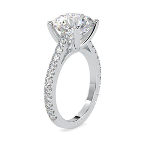 0.70 cts. Solitaire Platinum Diamond Shank Engagement Ring JL PT 0159   Jewelove.US