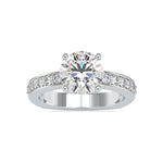 Load image into Gallery viewer, 30-Pointer Solitaire Platinum Diamond Shank Ring JL PT 0167   Jewelove.US
