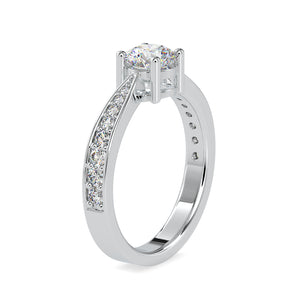 30-Pointer Solitaire Platinum Shank Diamonds Ring JL PT 0168   Jewelove.US