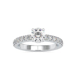 Load image into Gallery viewer, 0.30cts. Solitaire Platinum Diamond Shank Engagement Ring JL PT 0169
