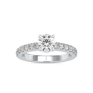 0.30cts. Solitaire Platinum Diamond Shank Engagement Ring JL PT 0169