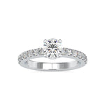 Load image into Gallery viewer, 0.50cts. Solitaire Platinum Diamond Shank Engagement Ring JL PT 0169-A   Jewelove.US
