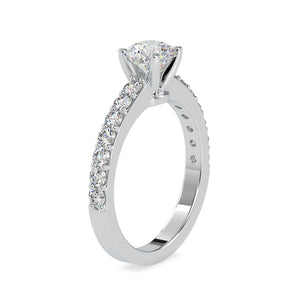 0.50cts. Solitaire Platinum Diamond Shank Engagement Ring JL PT 0169-A   Jewelove.US