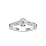 Load image into Gallery viewer, Platinum Diamond Halo Solitaire Engagement Ring JL PT 0177
