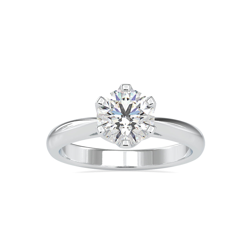 0.30cts. Solitaire 6 Prong Platinum Engagement Ring JL PT 0181-A   Jewelove.US