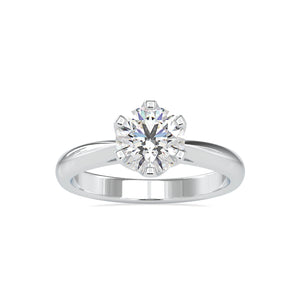 0.50cts. Solitaire 6 Prong Platinum Engagement Ring JL PT 0181