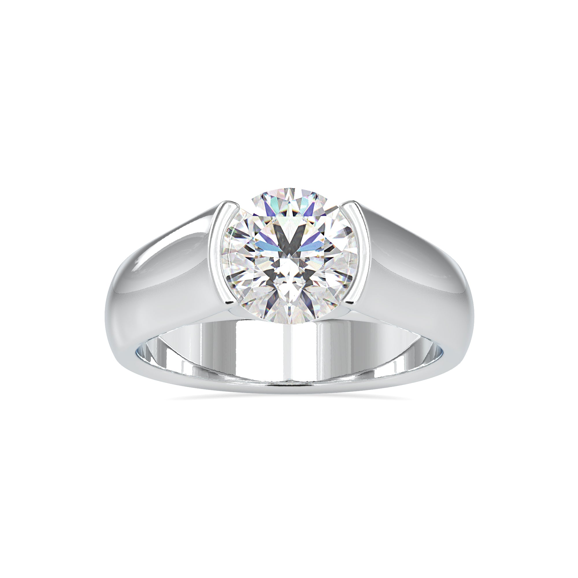 0.70cts. Solitaire Platinum Engagement Ring for Men JL PT 0184