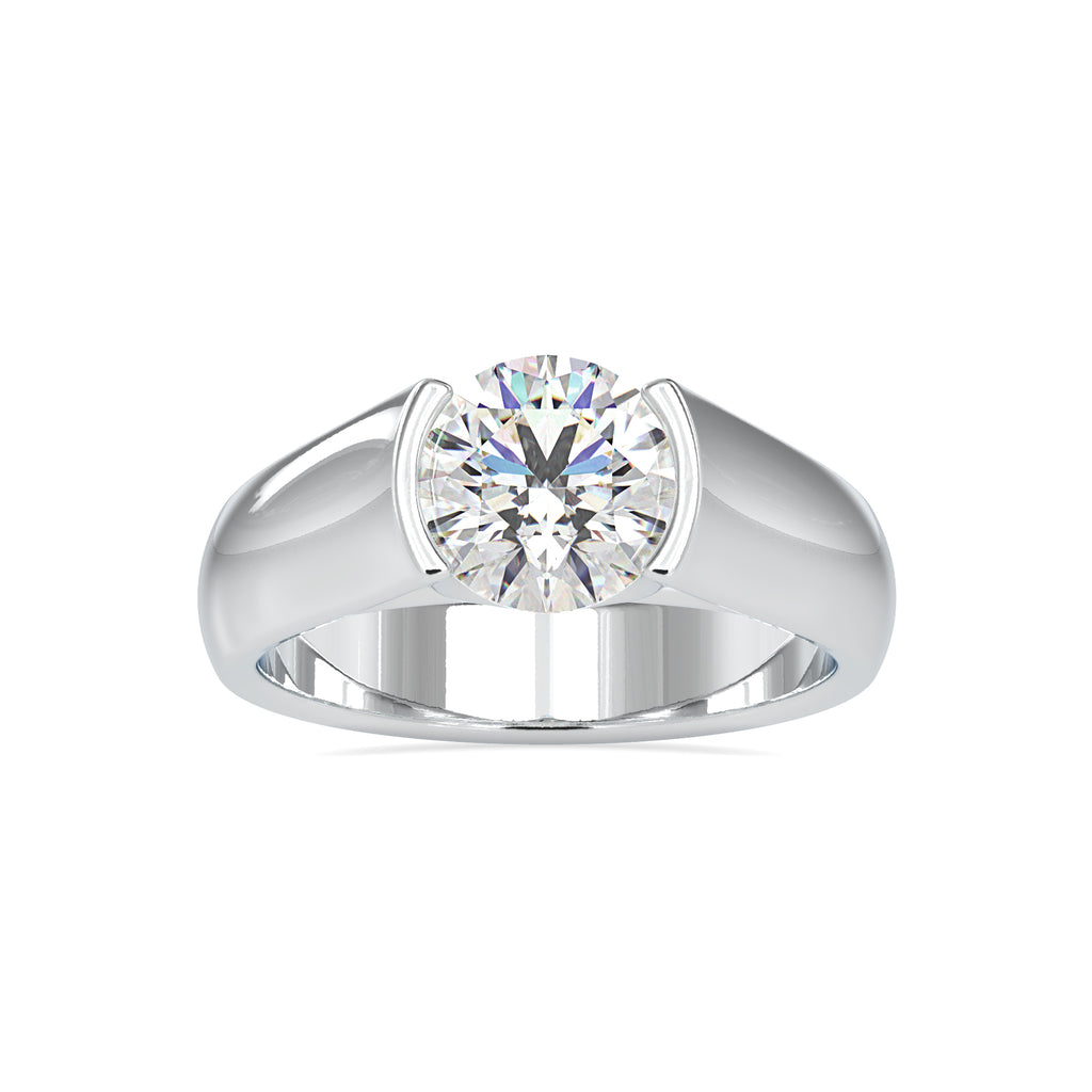 0.70cts. Solitaire Platinum Engagement Ring for Men JL PT 0184   Jewelove.US