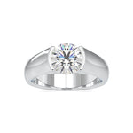 Load image into Gallery viewer, 0.70cts. Solitaire Platinum Engagement Ring for Men JL PT 0184
