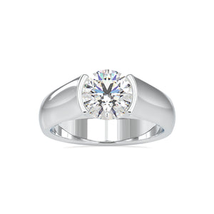 0.70cts. Solitaire Platinum Engagement Ring for Men JL PT 0184