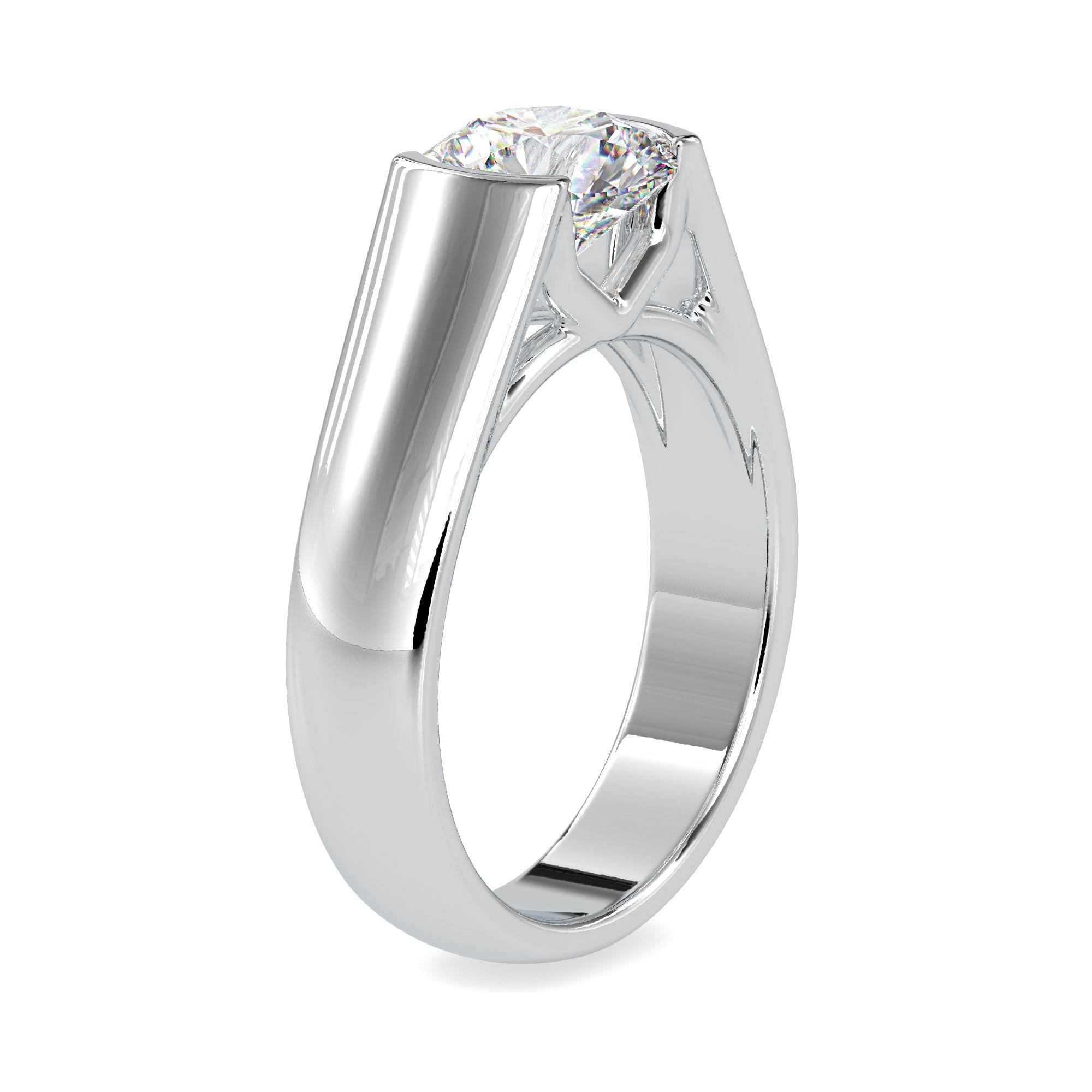0.70cts. Solitaire Platinum Engagement Ring for Men JL PT 0184