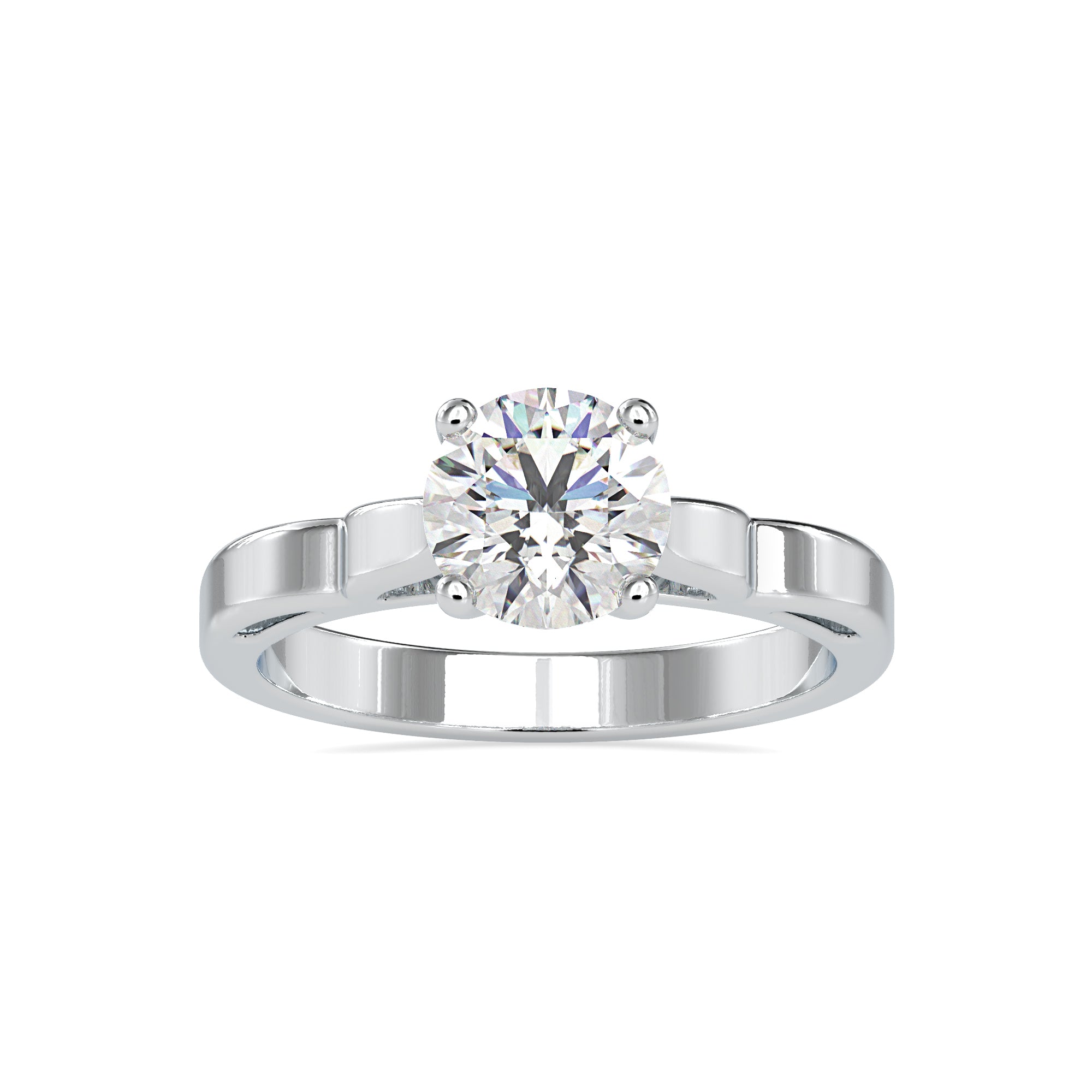 0.70cts. Solitaire Designer Platinum Engagement Ring JL PT 0185