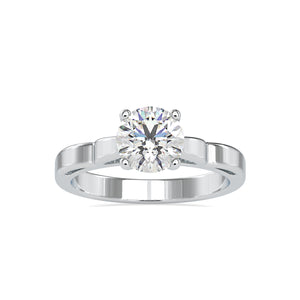 0.70cts. Solitaire Designer Platinum Engagement Ring JL PT 0185