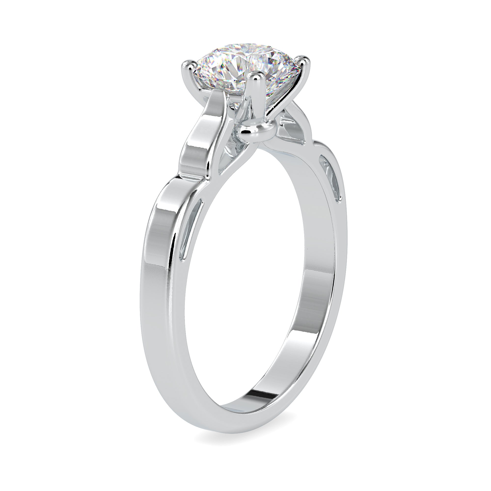 0.70cts. Solitaire Designer Platinum Engagement Ring JL PT 0185