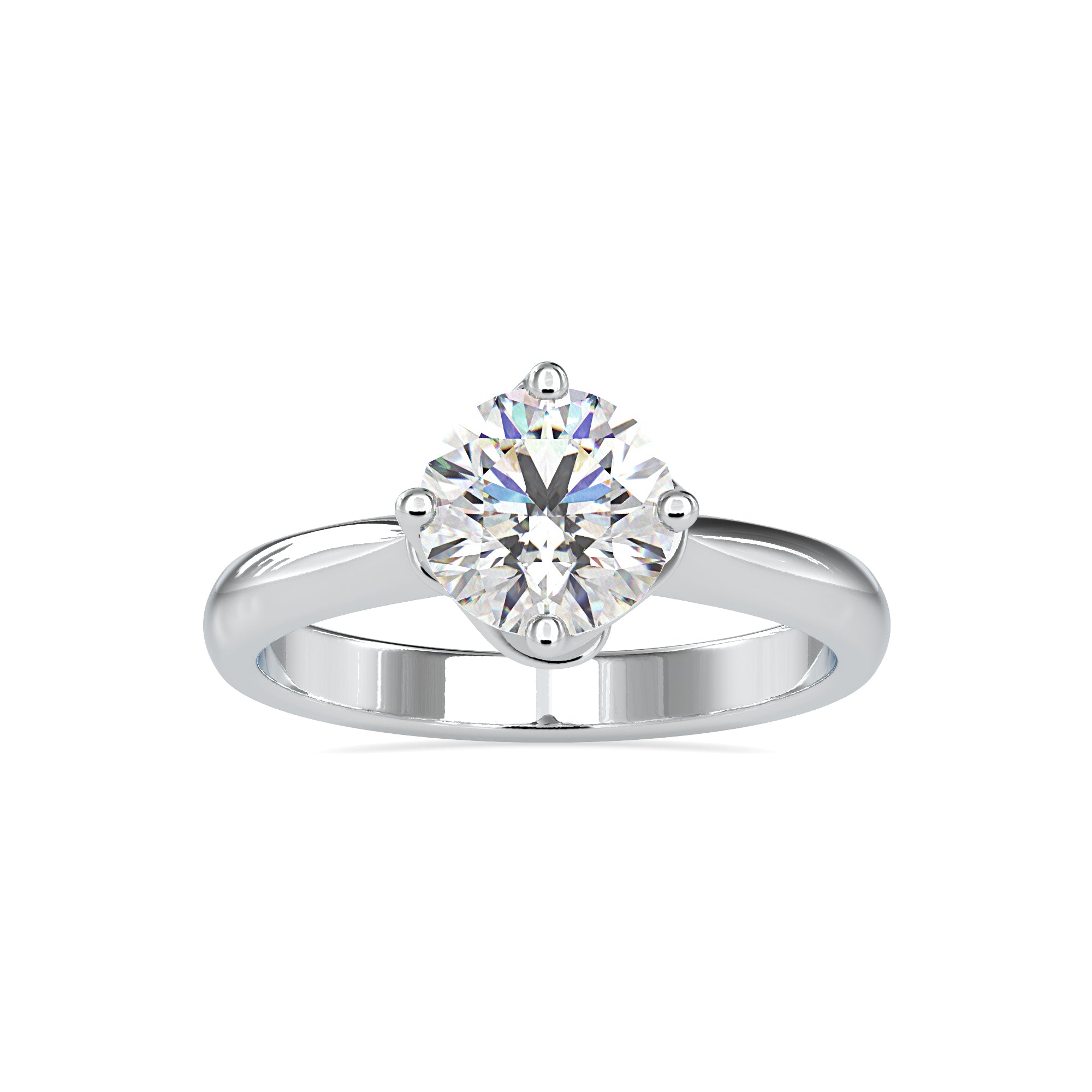 0.70cts. Solitaire Platinum Engagement Ring JL PT 0186