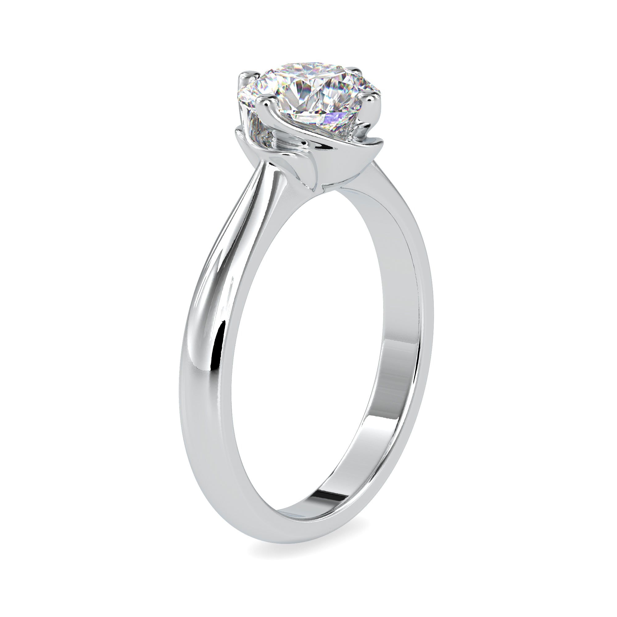 0.70cts. Solitaire Platinum Engagement Ring JL PT 0186