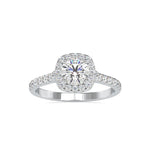 Load image into Gallery viewer, 0.30cts. Solitaire Platinum Halo Diamond Shank Engagement Ring JL PT 0191   Jewelove.US
