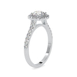Load image into Gallery viewer, 0.30cts. Solitaire Platinum Halo Diamond Shank Engagement Ring JL PT 0191   Jewelove.US
