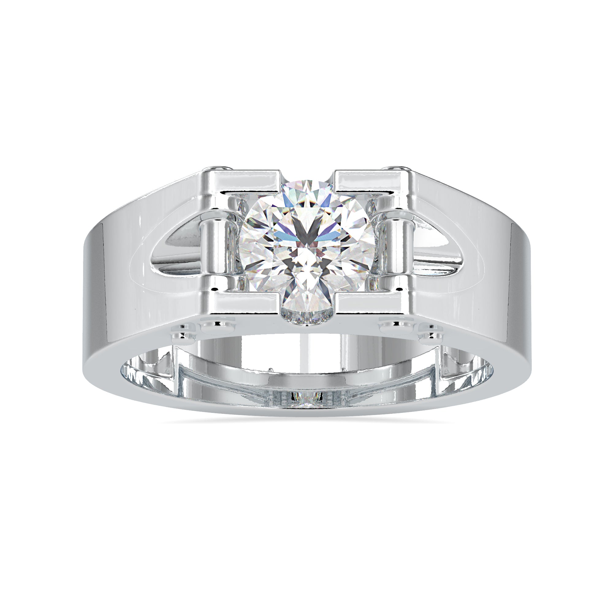 0.50cts. Solitaire Platinum Engagement Ring for Men JL PT 0195