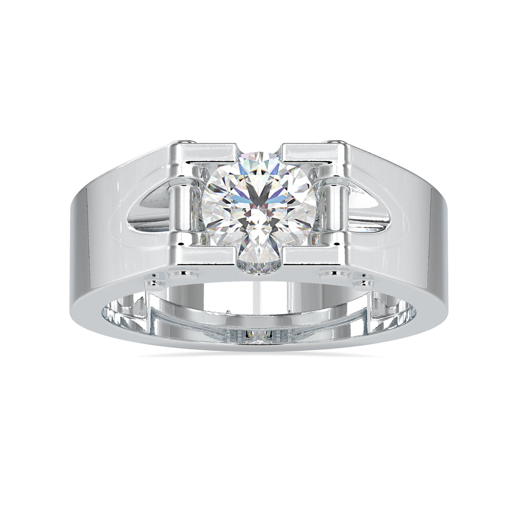 0.50cts. Solitaire Platinum Engagement Ring for Men JL PT 0195   Jewelove.US