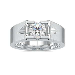 0.50cts. Solitaire Platinum Engagement Ring for Men JL PT 0195