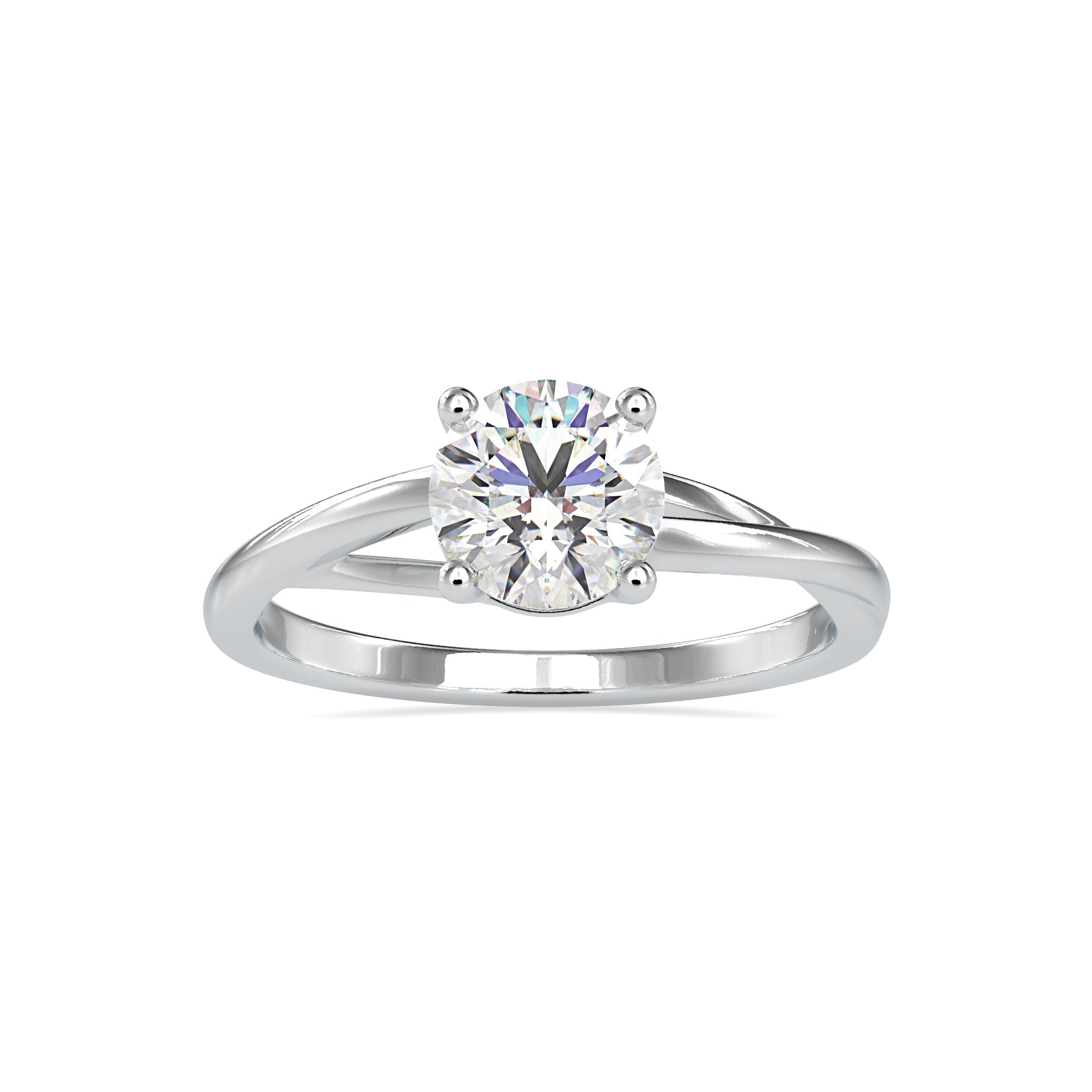 0.50cts. Solitaire Platinum Shank Engagement Ring JL PT 0199