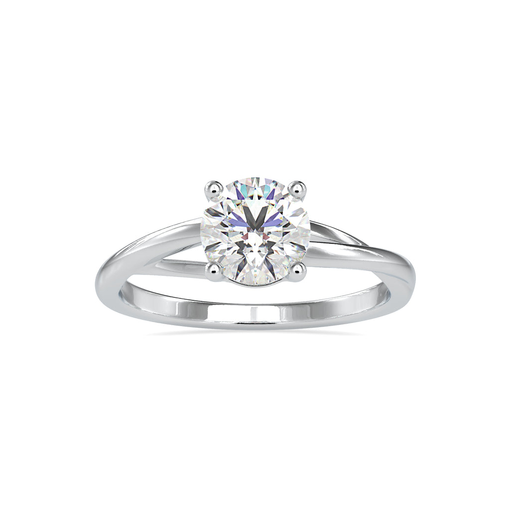 0.50cts. Solitaire Platinum Shank Engagement Ring JL PT 0199   Jewelove.US