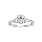 Load image into Gallery viewer, 0.50cts. Solitaire Platinum Shank Engagement Ring JL PT 0199
