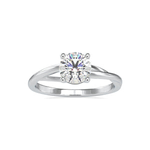 0.50cts. Solitaire Platinum Shank Engagement Ring JL PT 0199