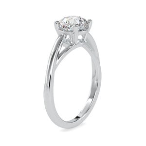 0.50cts. Solitaire Platinum Shank Engagement Ring JL PT 0199