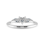 Load image into Gallery viewer, 0.30cts Heart Cut Solitaire with Pear Cut Diamond Accents Platinum Ring JL PT 1205   Jewelove.US
