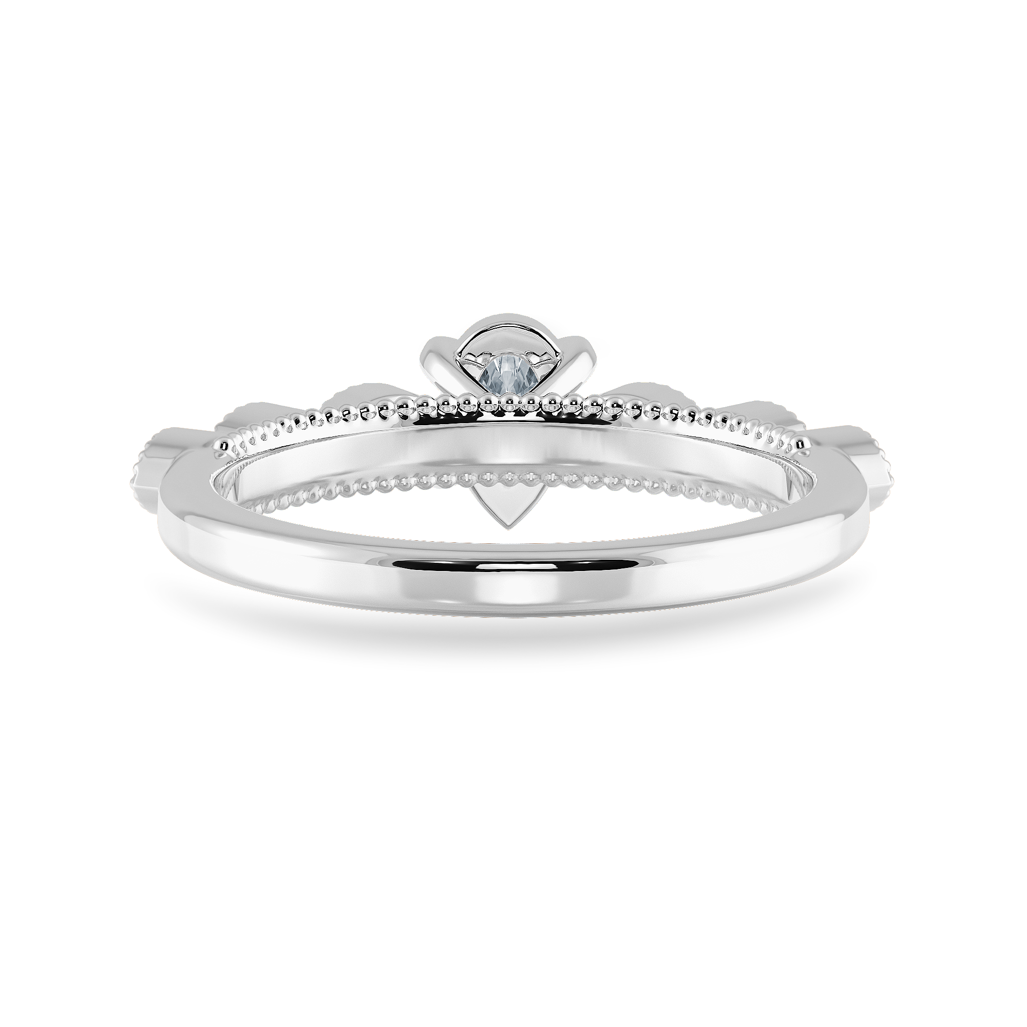 0.50cts Pear Cut Solitaire with Marquise Cut Diamond Accents Platinum Ring JL PT 2018-A   Jewelove.US