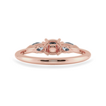 Load image into Gallery viewer, 0.30cts. Cushion Cut Solitaire with Pear Cut Diamond Accents 18K Rose Gold Ring JL AU 1203R   Jewelove.US
