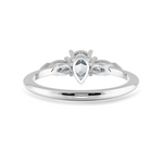 Load image into Gallery viewer, 0.50cts Pear Cut Solitaire Diamond Accents Platinum Ring JL PT 1207-A   Jewelove.US
