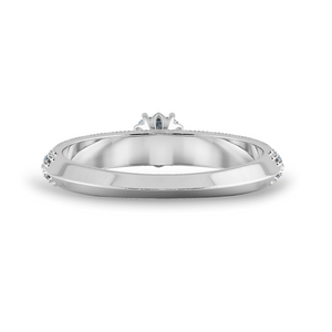 0.50cts. Cushion Cut Solitaire Diamond Split Shank Platinum Engagement Ring JL PT 1187-A   Jewelove.US