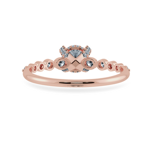 0.20cts. Solitaire Diamond Accents 18K Rose Gold Ring JL AU 1202R-C   Jewelove.US