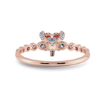 Load image into Gallery viewer, 0.30cts. Heart Cut Solitaire Halo Diamond Accents 18K Rose Gold Ring JL AU 2007R   Jewelove.US
