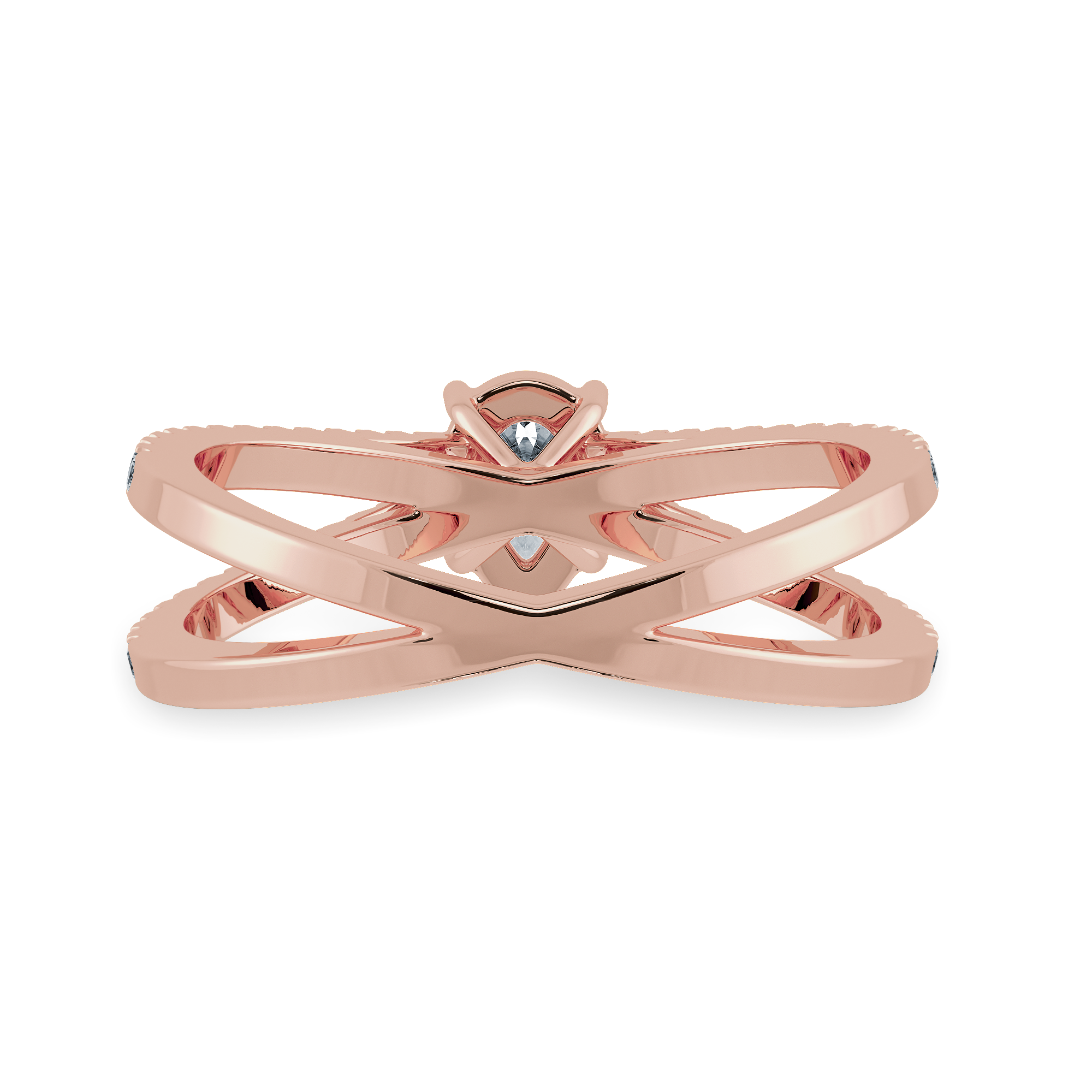 50-Pointer Pear Cut Solitaire Diamond Split Shank 18K Rose Gold Solitaire Ring JL AU 1175R-A   Jewelove.US