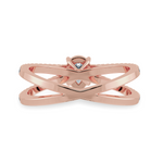 Load image into Gallery viewer, 50-Pointer Pear Cut Solitaire Diamond Split Shank 18K Rose Gold Solitaire Ring JL AU 1175R-A   Jewelove.US
