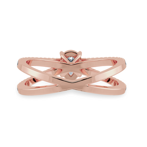 50-Pointer Pear Cut Solitaire Diamond Split Shank 18K Rose Gold Solitaire Ring JL AU 1175R-A   Jewelove.US