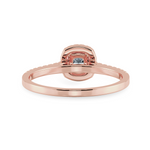 Load image into Gallery viewer, 0.30cts. Cushion Cut Solitaire Halo Diamond Shank 18K Rose Gold Ring JL AU 1195R-B   Jewelove.US

