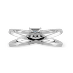 Load image into Gallery viewer, 30-Pointer Princess Cut Solitaire Diamond Split Shank Platinum Ring JL PT 1170   Jewelove.US
