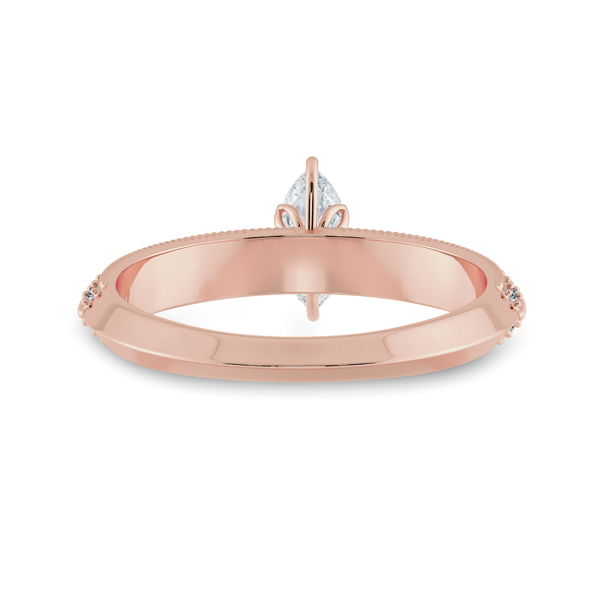 0.70cts. Marquise Cut Solitaire Diamond Split Shank 18K Rose Gold Ring JL AU 1192R-B   Jewelove.US